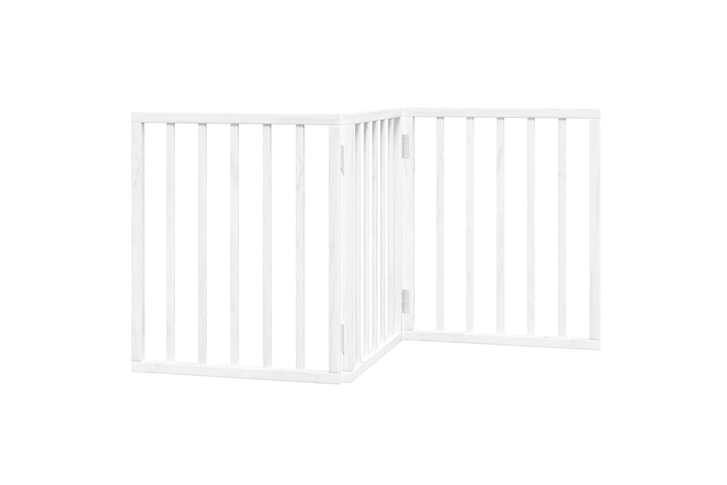 Vidaxl Dog Gate Foldable 3 Panels White 150 Cm Poplar Wood-2