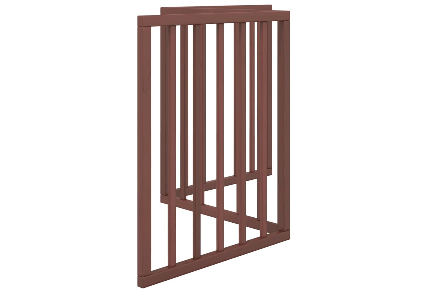 Vidaxl Dog Gate Foldable 3 Panels Brown 150 Cm Poplar Wood-5
