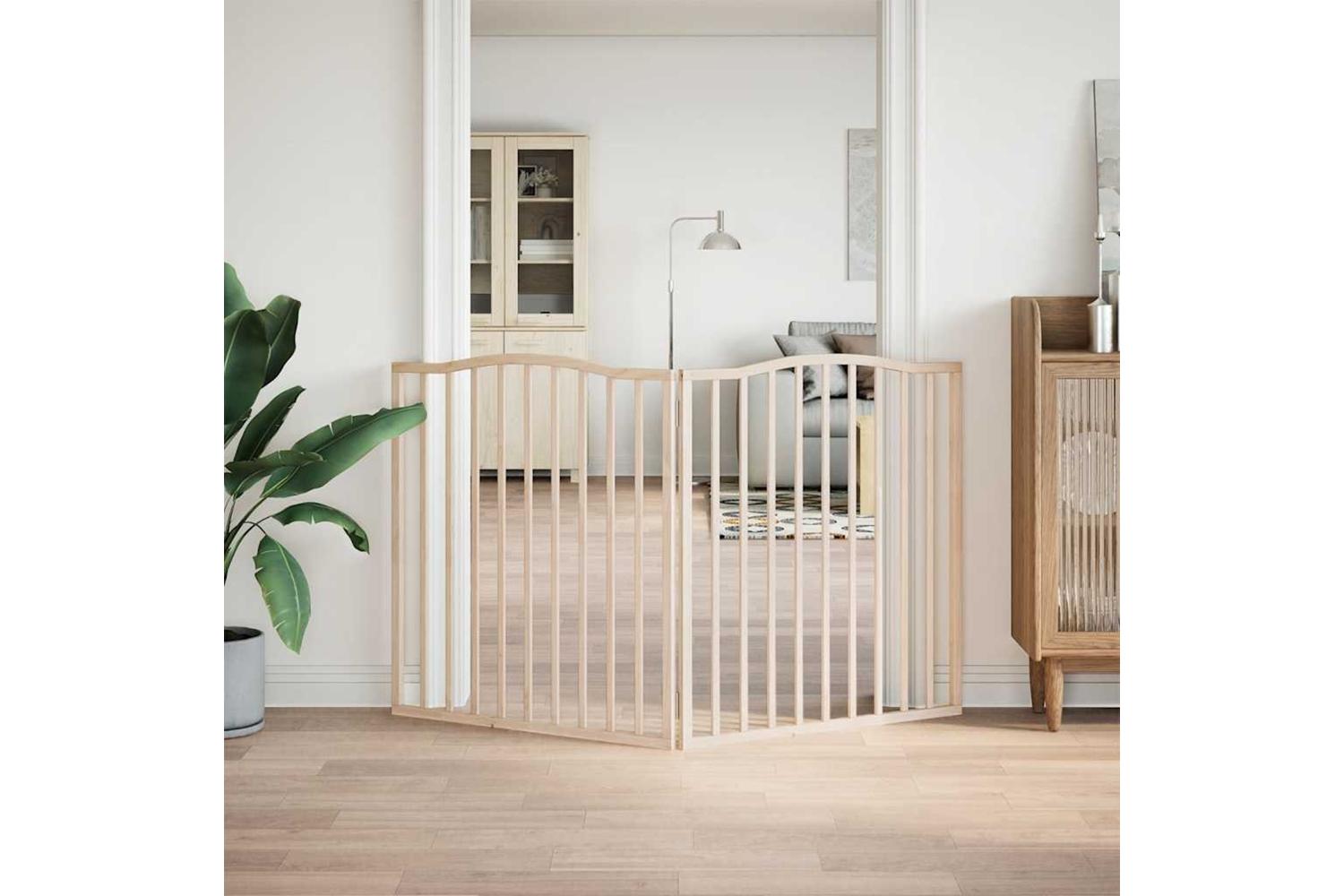 Vidaxl Dog Gate Foldable 2 Panels 160 Cm Poplar Wood-3