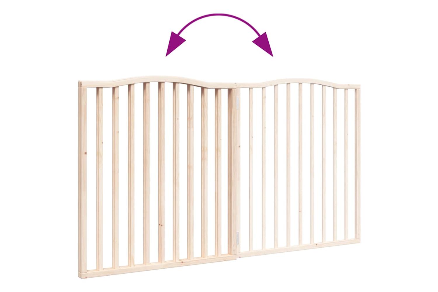 Vidaxl Dog Gate Foldable 2 Panels 160 Cm Poplar Wood-7