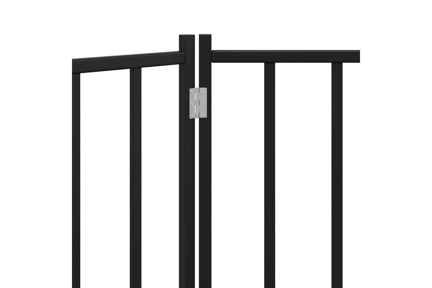 Vidaxl Dog Gate Foldable 3 Panels Black 150 Cm Solid Wood Fir-8