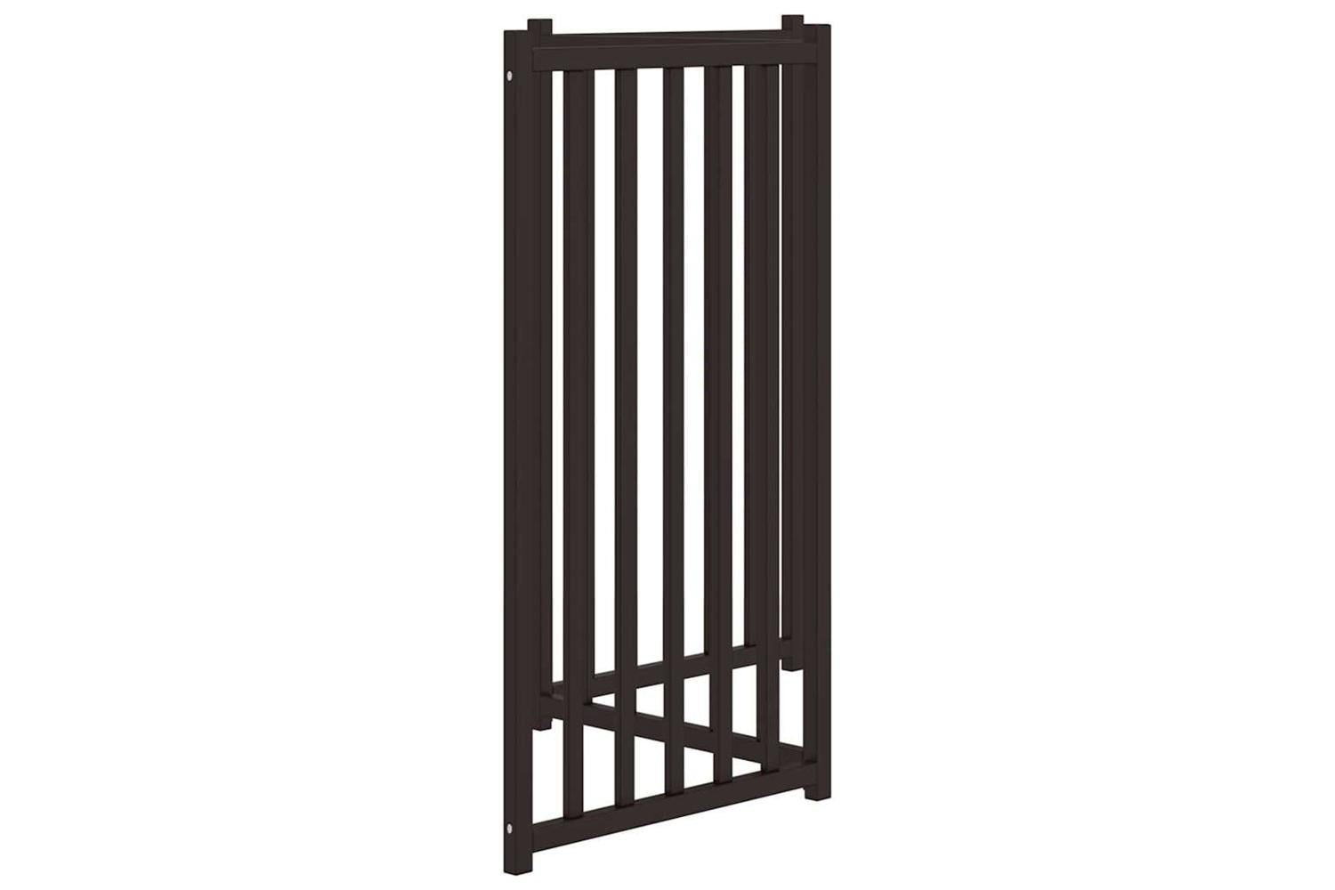 Vidaxl Dog Gate Foldable 3 Panels Black 150 Cm Solid Wood Fir-5