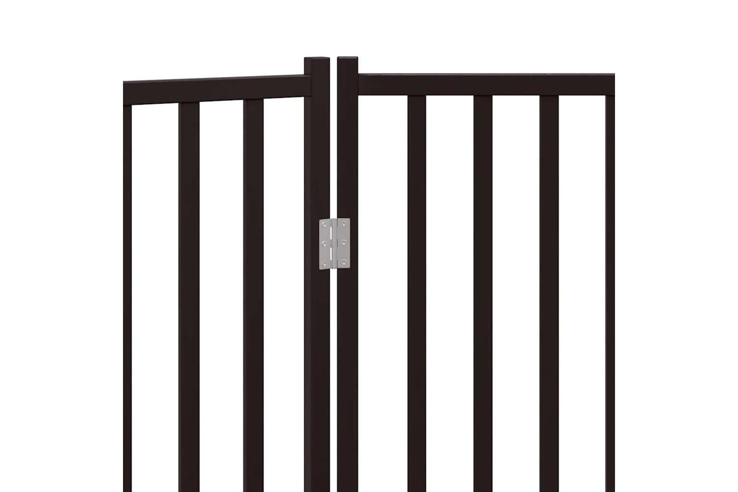Vidaxl Dog Gate Foldable 3 Panels Black 150 Cm Solid Wood Fir-8