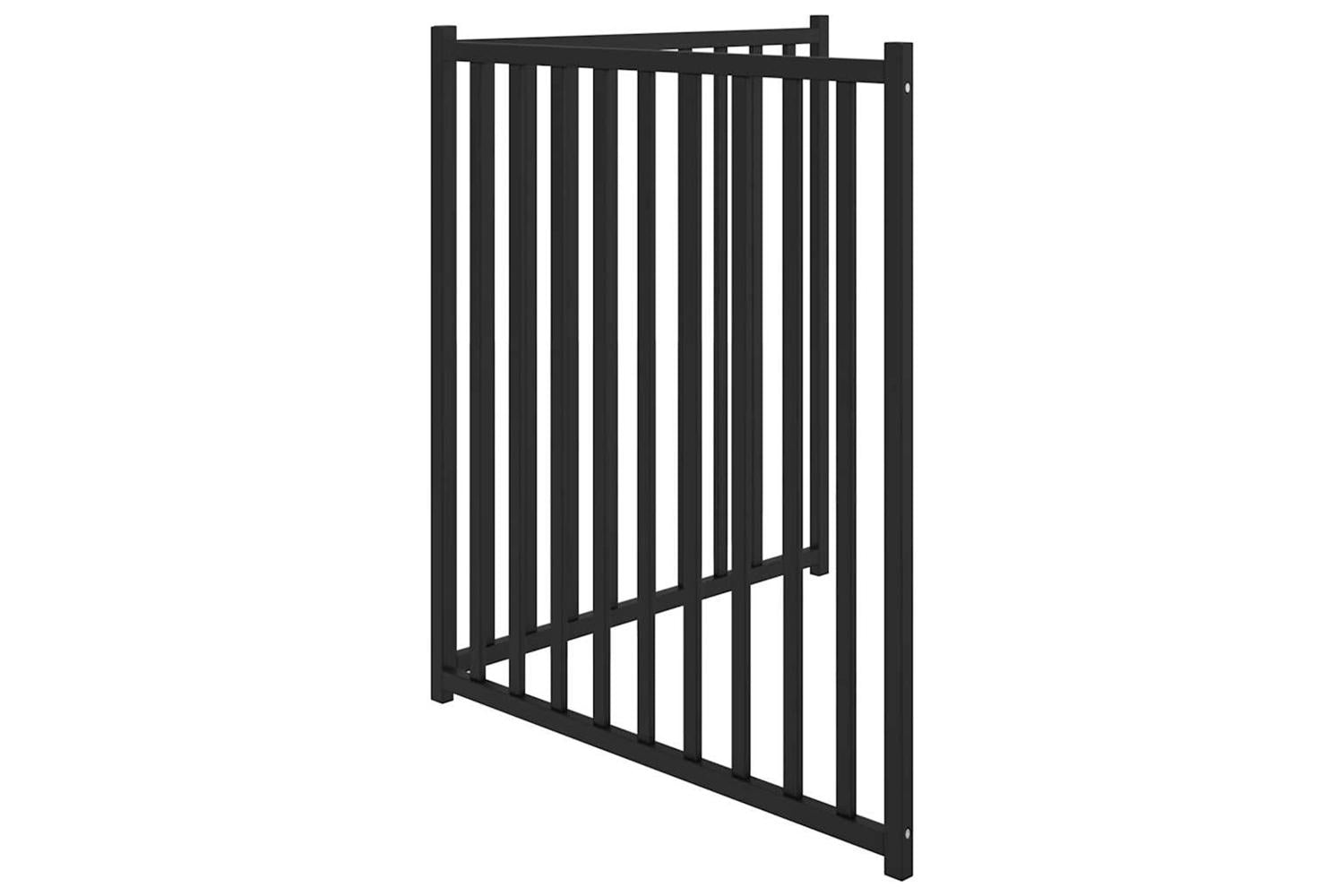 Vidaxl Dog Gate Foldable 2 Panels Black 160 Cm Solid Wood Fir-5