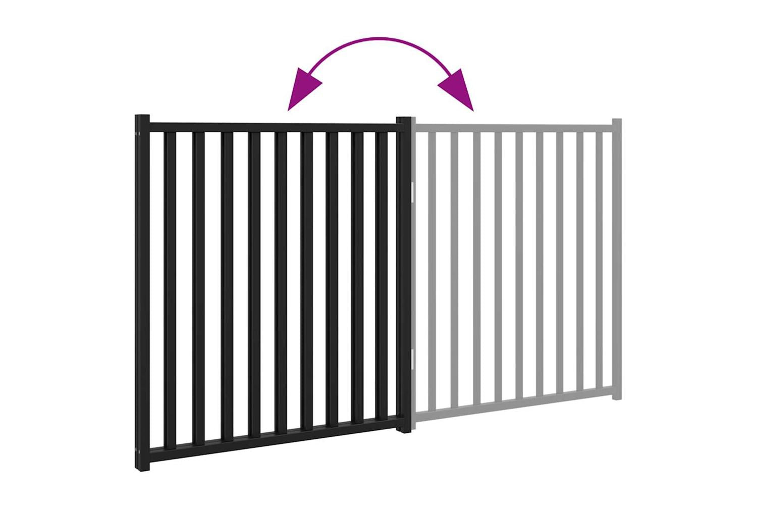 Vidaxl Dog Gate Foldable 2 Panels Black 160 Cm Solid Wood Fir-7
