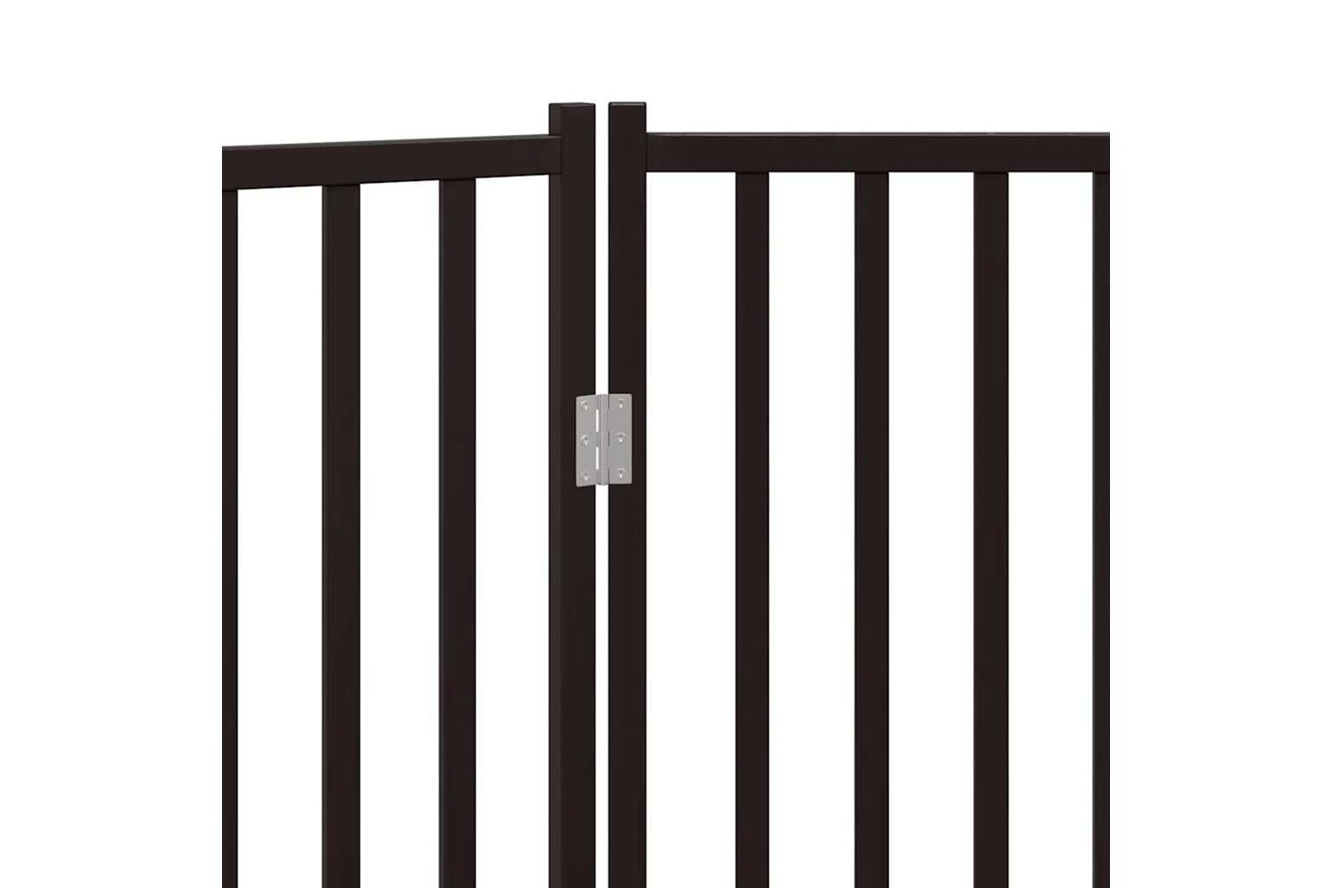 Vidaxl Dog Gate Foldable 2 Panels Black 160 Cm Solid Wood Fir-8