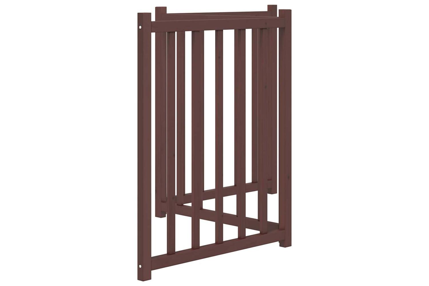 Vidaxl Dog Gate Foldable 3 Panels Brown Oak 150 Cm Solid Wood Fir-5