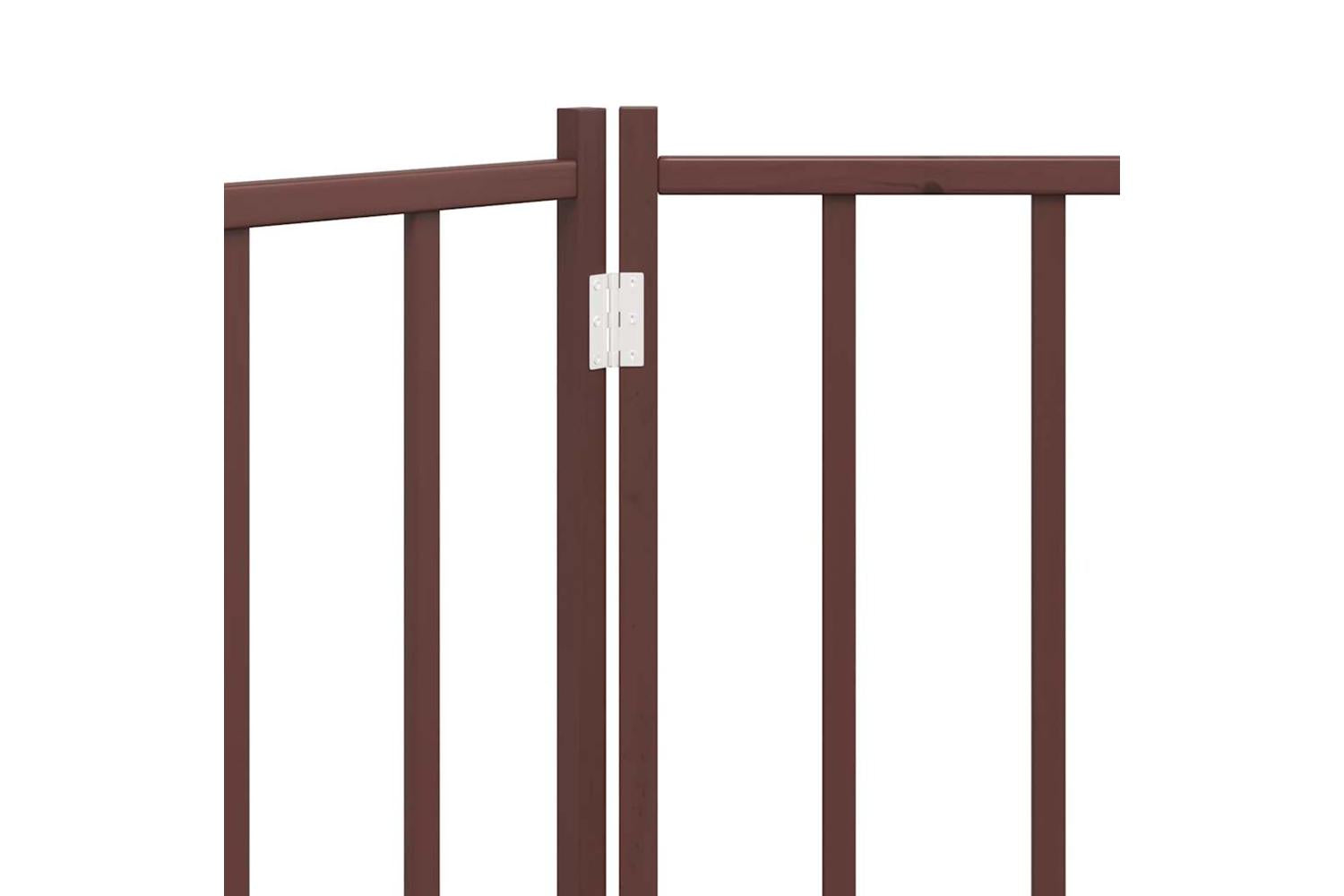 Vidaxl Dog Gate Foldable 3 Panels Brown Oak 150 Cm Solid Wood Fir-8
