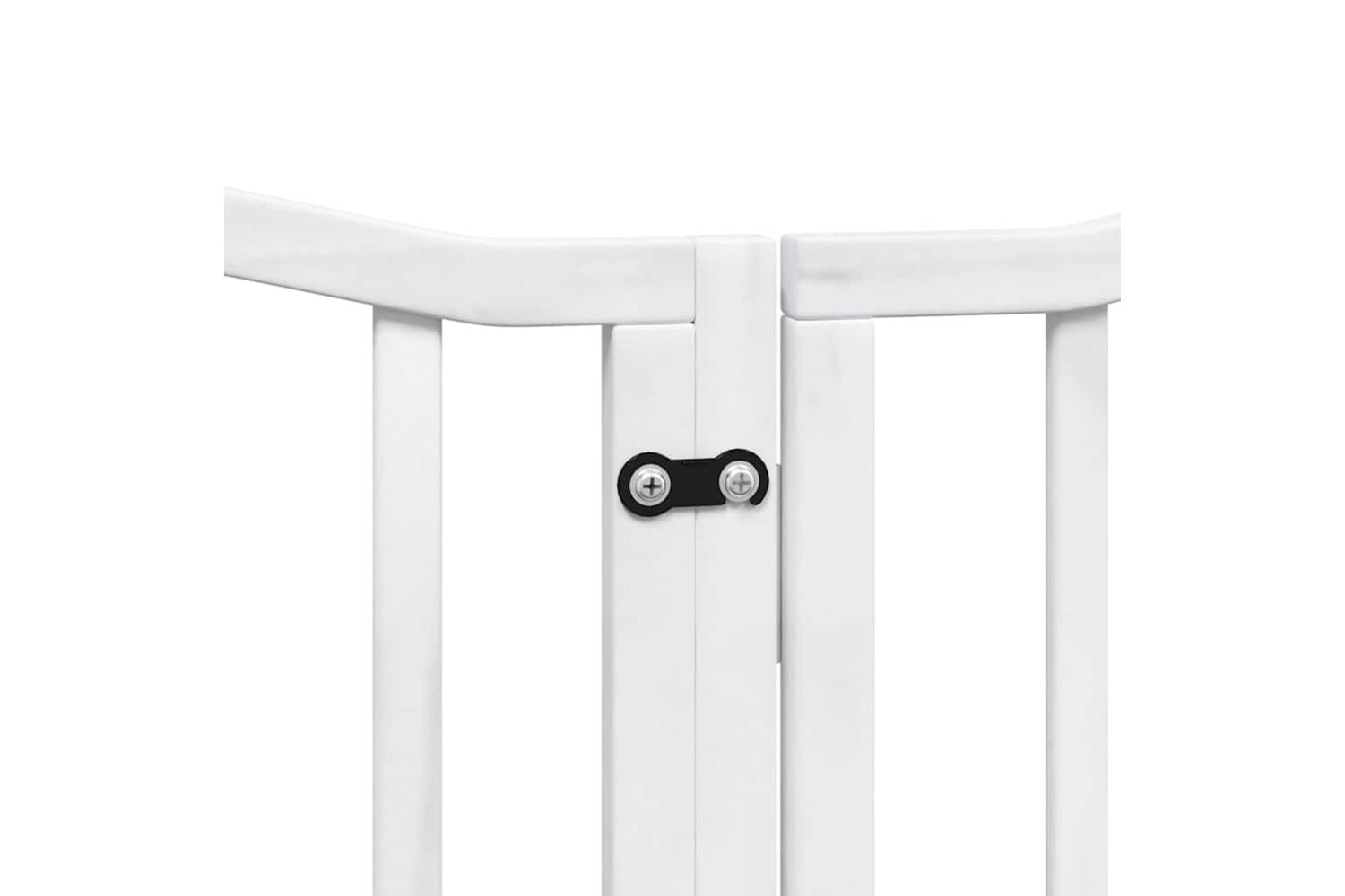Vidaxl Dog Gate With Door Foldable 9 Panels White 450 Cm Poplar Wood-7