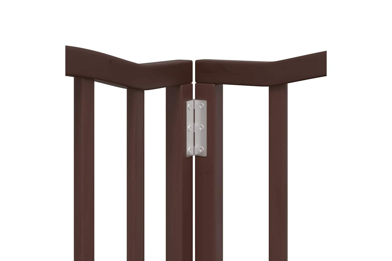 Vidaxl Dog Gate With Door Foldable 12 Panels Brown 600 Cm Poplar Wood-9
