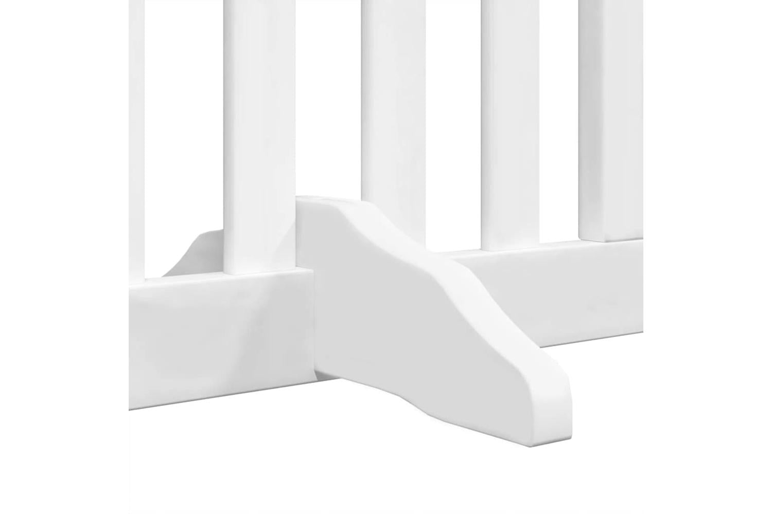 Vidaxl Dog Gate With Door Foldable 6 Panels White 480 Cm Poplar Wood-6