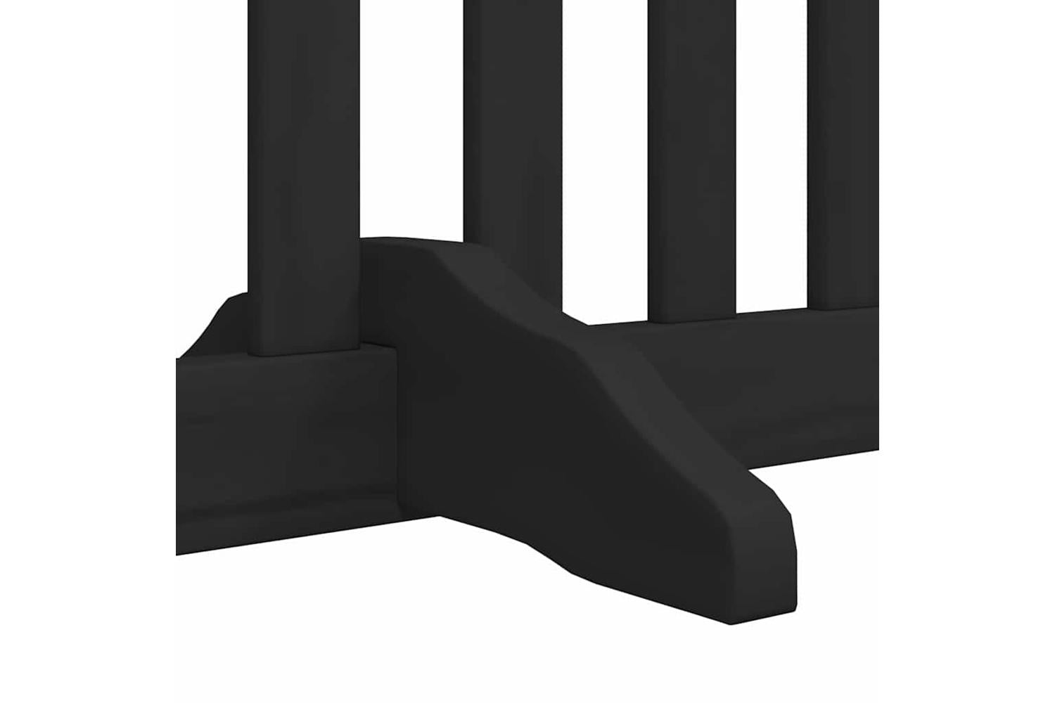 Vidaxl Dog Gate With Door Foldable 8 Panels Black 640 Cm Poplar Wood-6
