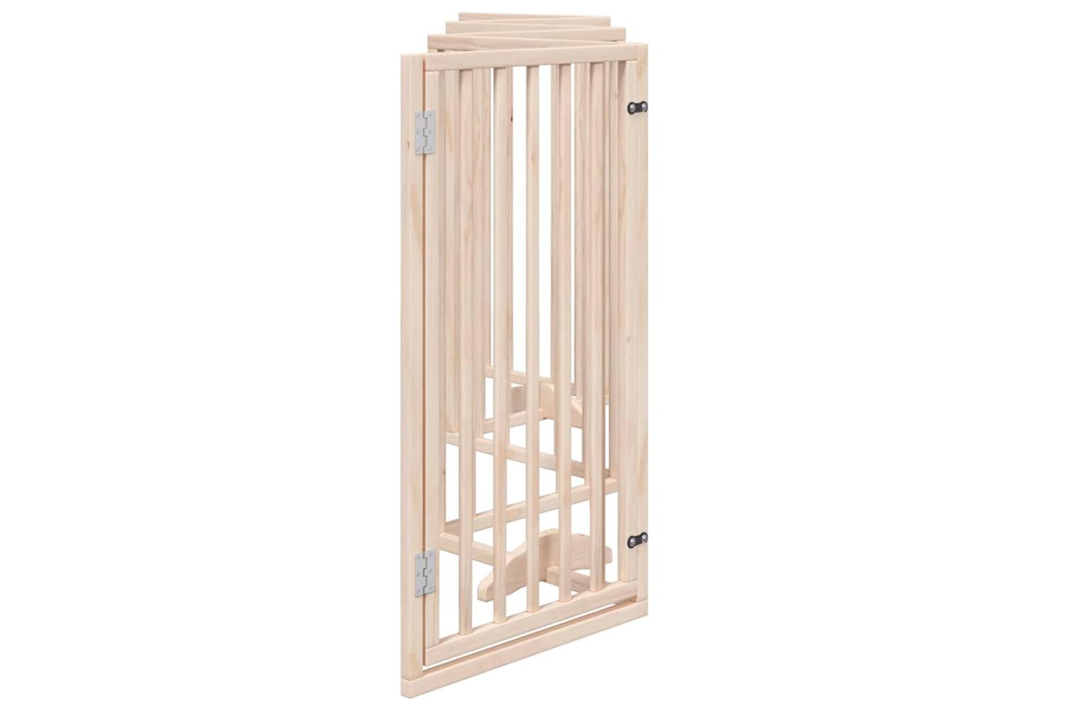 Vidaxl Dog Gate With Door Foldable 6 Panels 300 Cm Poplar Wood-5