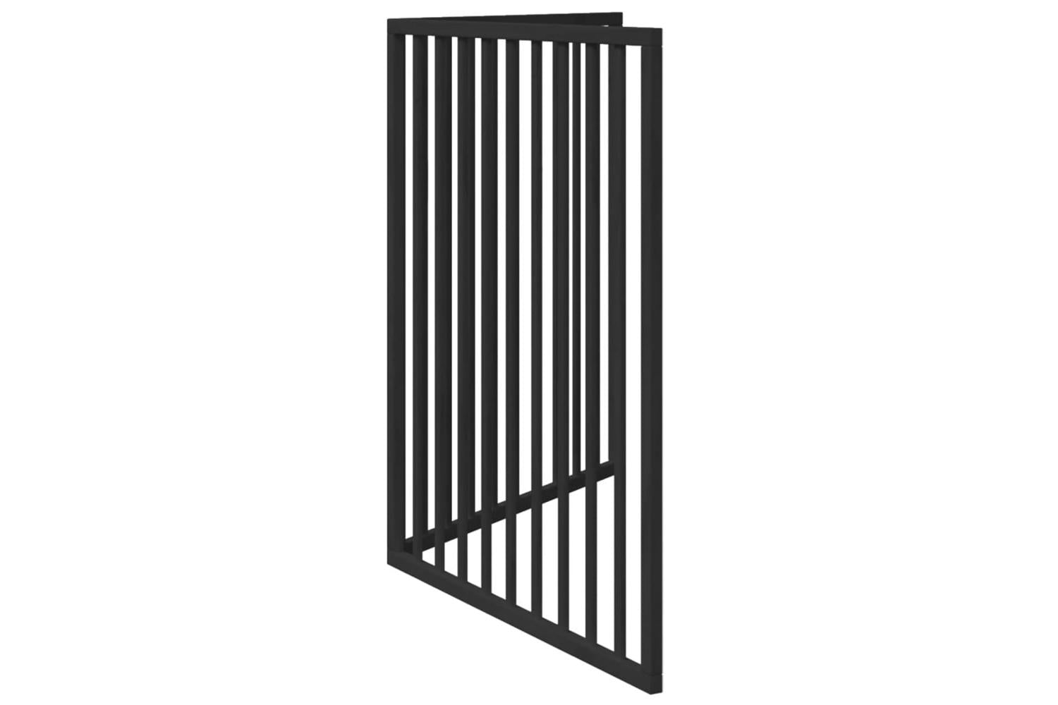 Vidaxl Dog Gate Foldable 2 Panels Black 160 Cm Poplar Wood-5