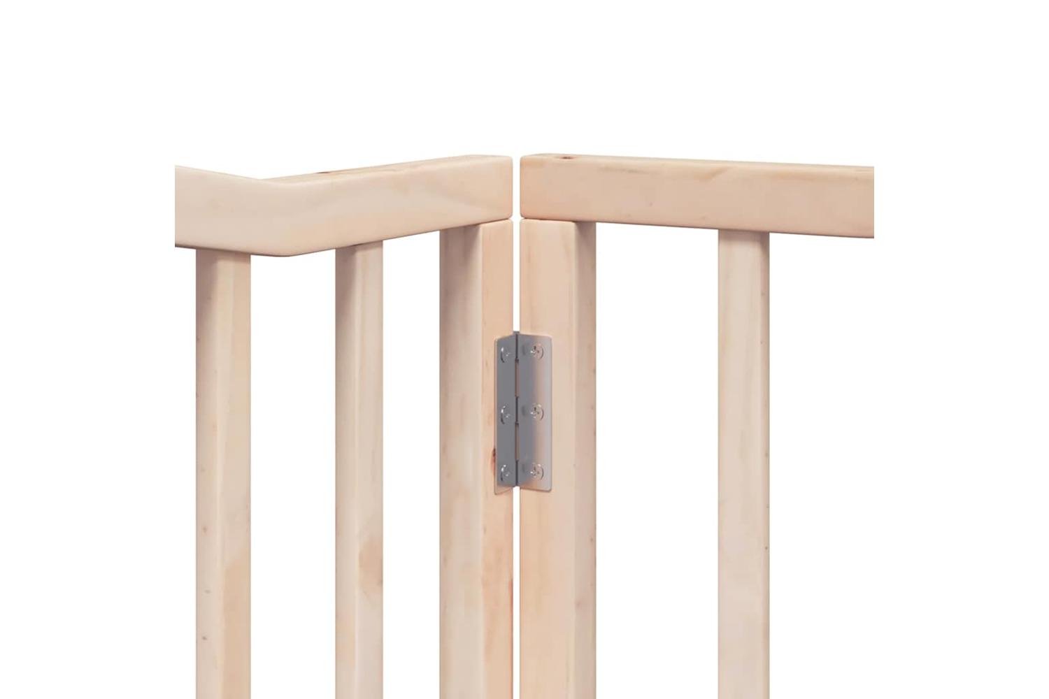 Vidaxl Dog Gate With Door Foldable 8 Panels 640 Cm Poplar Wood-9