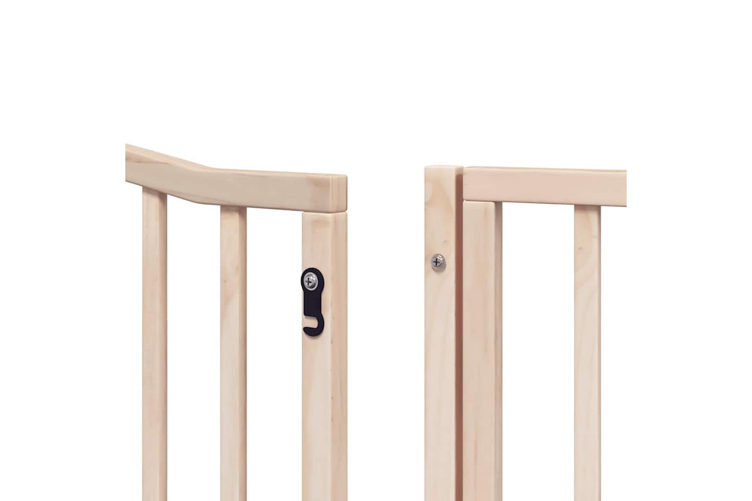 Vidaxl Dog Gate With Door Foldable 12 Panels 960 Cm Poplar Wood-10
