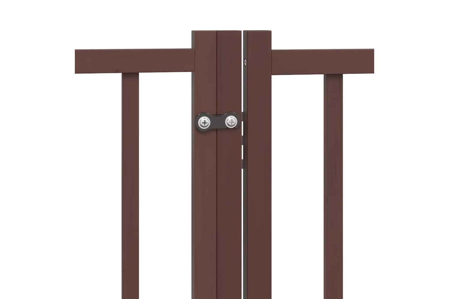 Vidaxl Dog Gate With Door Foldable 15 Panels Brown 750 Cm Poplar Wood-8