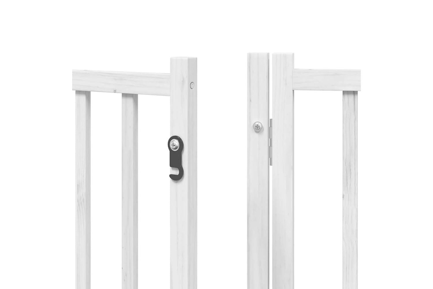 Vidaxl Dog Gate With Door Foldable 8 Panels White 640 Cm Poplar Wood-9