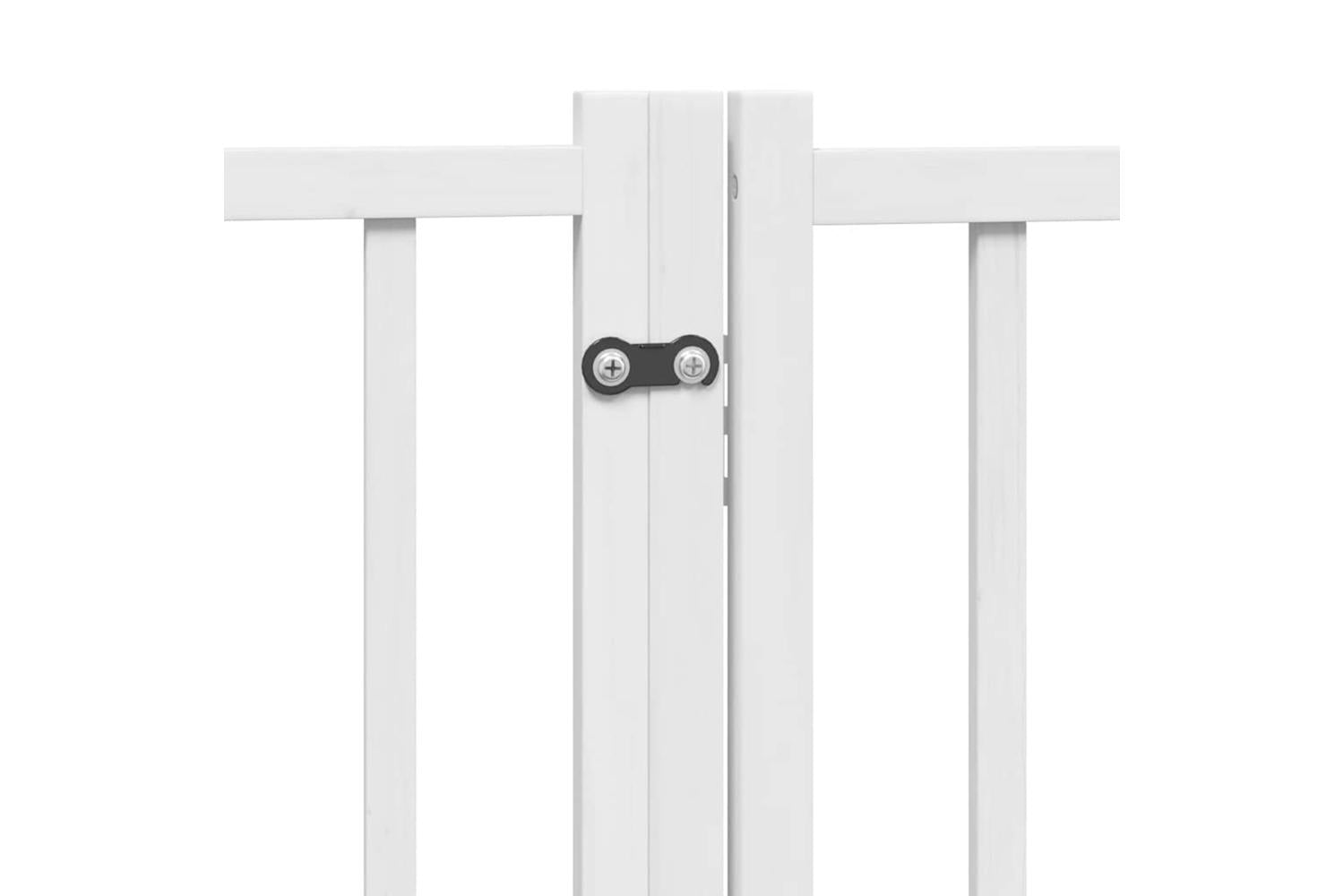 Vidaxl Dog Gate With Door Foldable 6 Panels White 480 Cm Poplar Wood-8