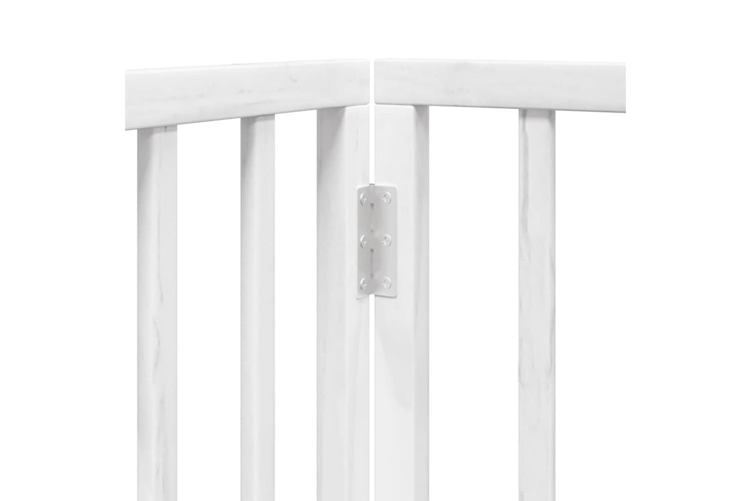 Vidaxl Dog Gate With Door Foldable 15 Panels White 750 Cm Poplar Wood-9