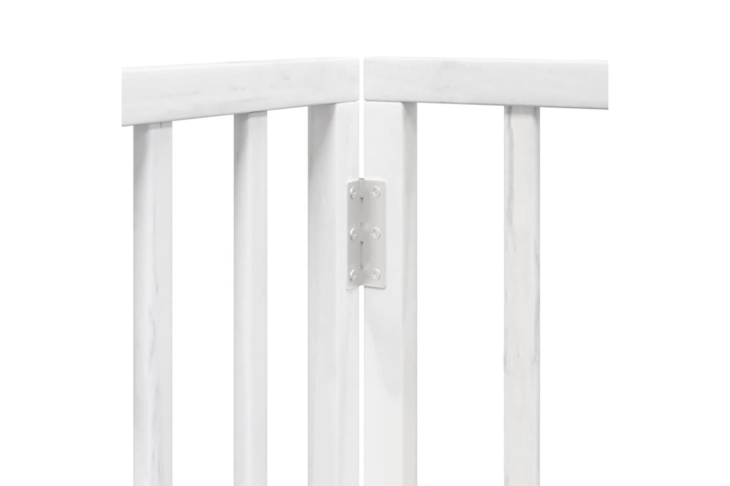 Vidaxl Dog Gate With Door Foldable 10 Panels White 800 Cm Poplar Wood-8