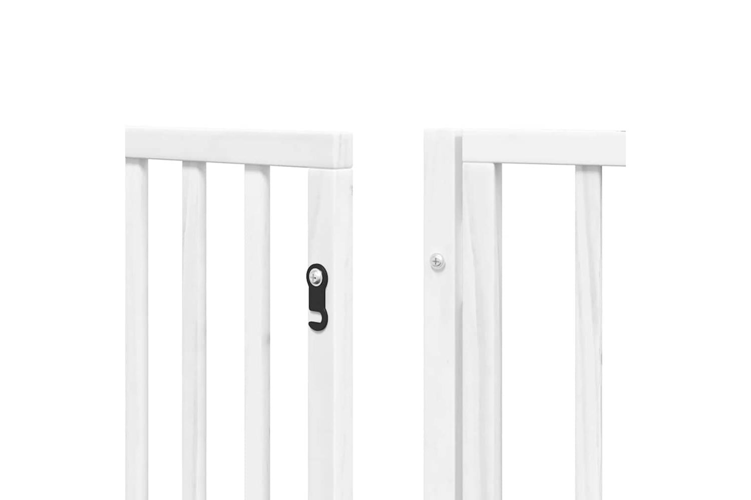 Vidaxl Dog Gate With Door Foldable 10 Panels White 800 Cm Poplar Wood-9