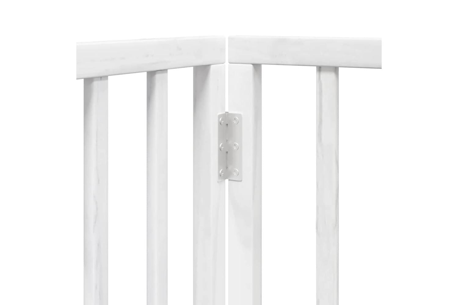 Vidaxl Dog Gate With Door Foldable 6 Panels White 480 Cm Poplar Wood-8
