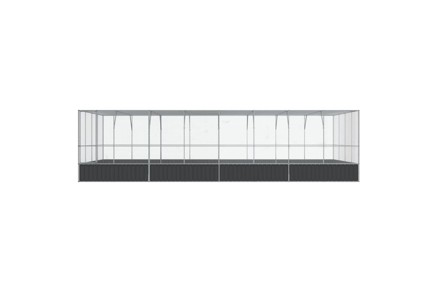 Vidaxl Aviary With Extension Silver 832x414x212 Cm Steel-3