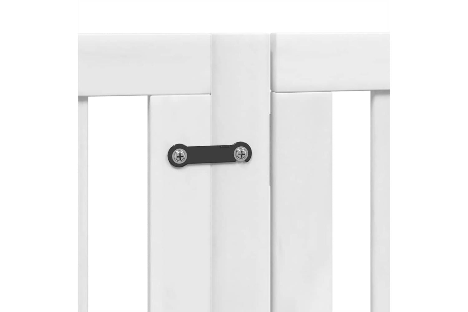 Vidaxl Dog Gate With Door Foldable 15 Panels White 750 Cm Poplar Wood-7