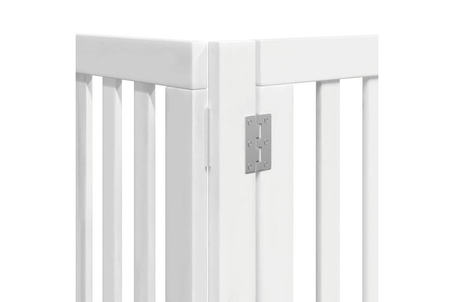Vidaxl Dog Gate With Door Foldable 15 Panels White 750 Cm Poplar Wood-10