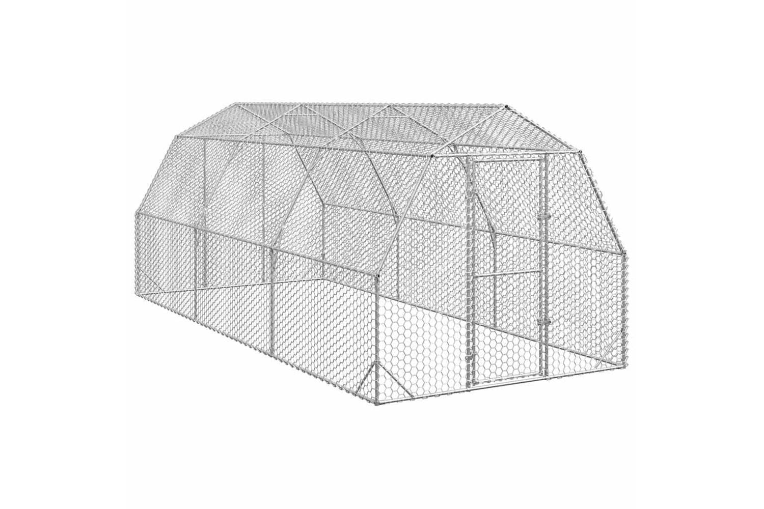 Vidaxl Chicken Run 25x6x225 M Galvanised Steel