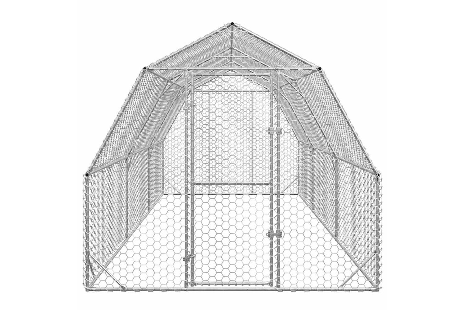 Vidaxl Chicken Run 25x6x225 M Galvanised Steel-3