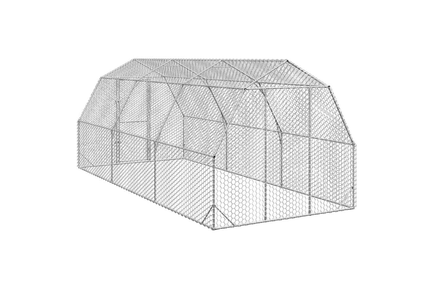 Vidaxl Chicken Run 25x6x225 M Galvanised Steel-5