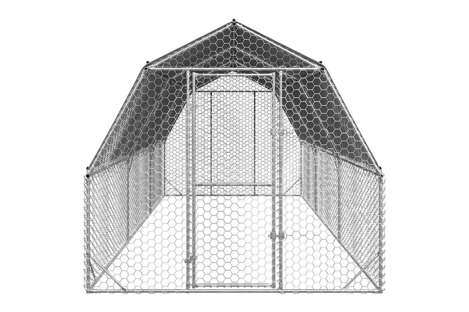 Vidaxl Chicken Run With Roof 25x6x225 M Galvanised Steel-3