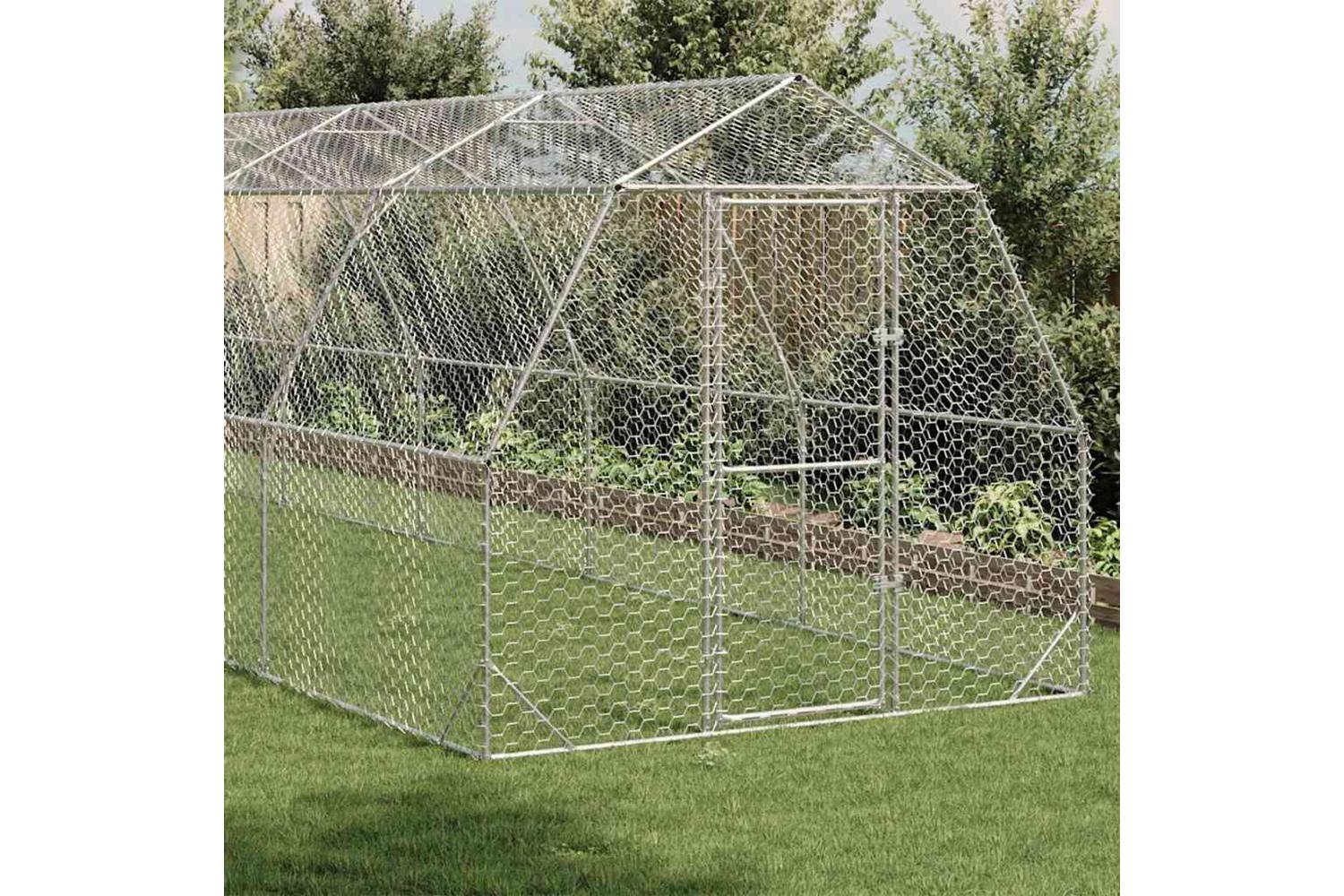 Vidaxl Chicken Run 25x12x225 M Galvanised Steel-2