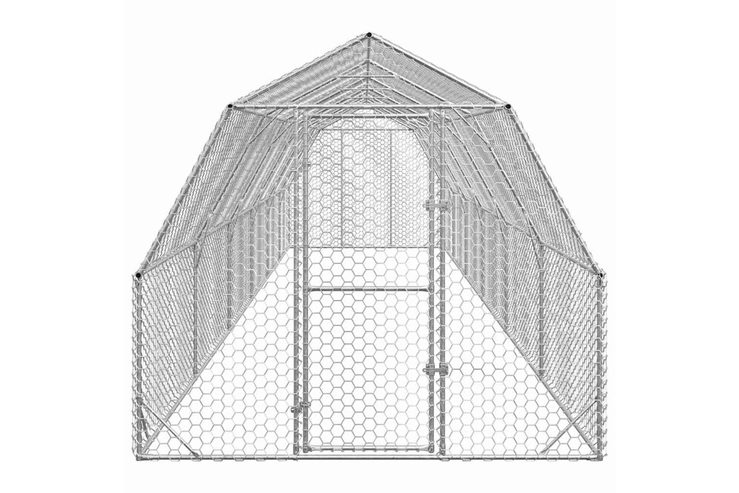 Vidaxl Chicken Run 25x12x225 M Galvanised Steel-3