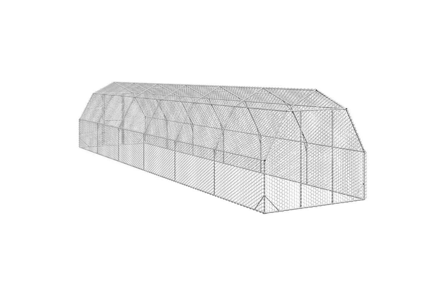 Vidaxl Chicken Run 25x12x225 M Galvanised Steel-5