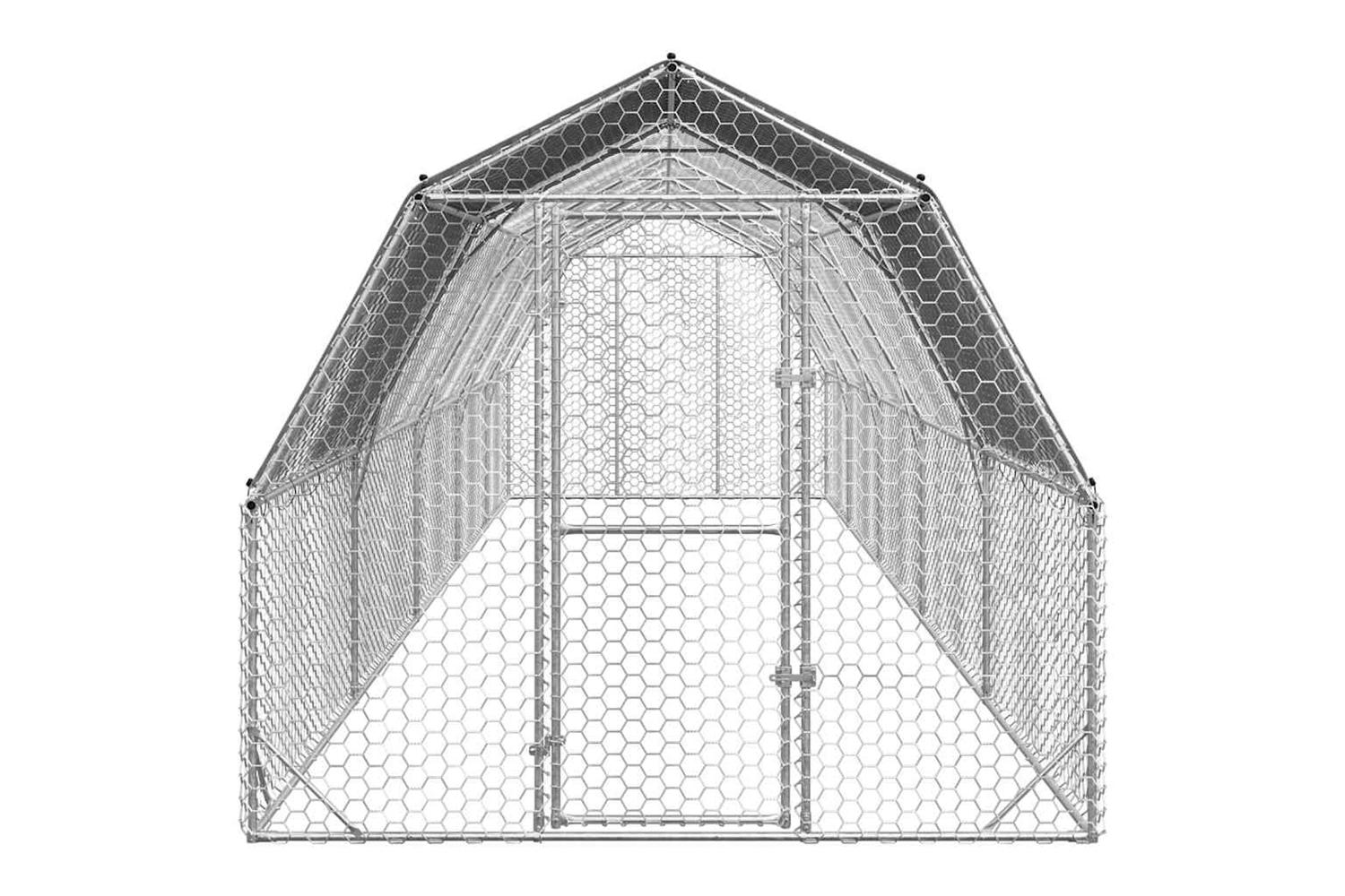 Vidaxl Chicken Run With Roof 25x10x225 M Galvanised Steel-3