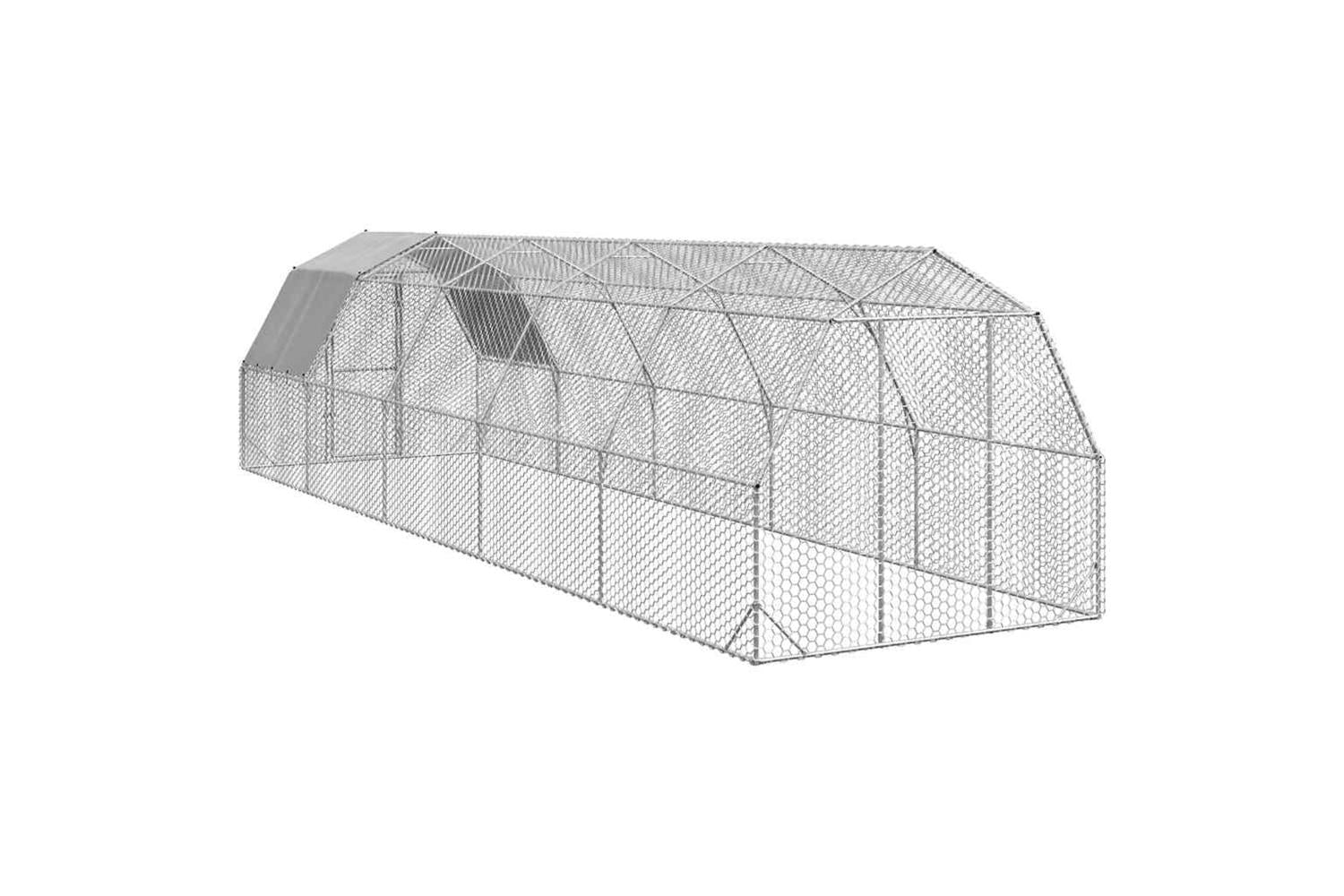 Vidaxl Chicken Run With Roof 25x10x225 M Galvanised Steel-5