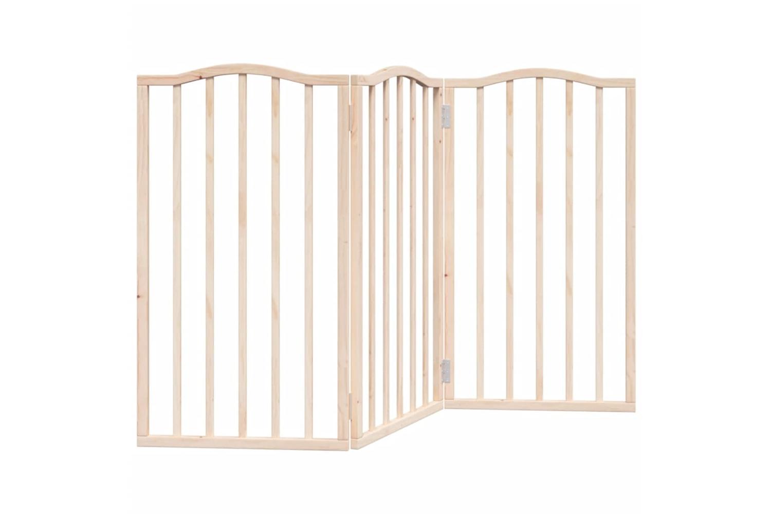 Vidaxl Dog Gate Foldable 3 Panels 150 Cmpoplar Wood