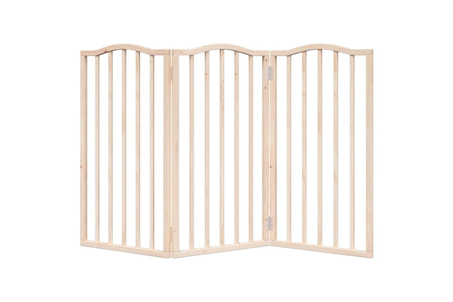 Vidaxl Dog Gate Foldable 3 Panels 150 Cmpoplar Wood-4