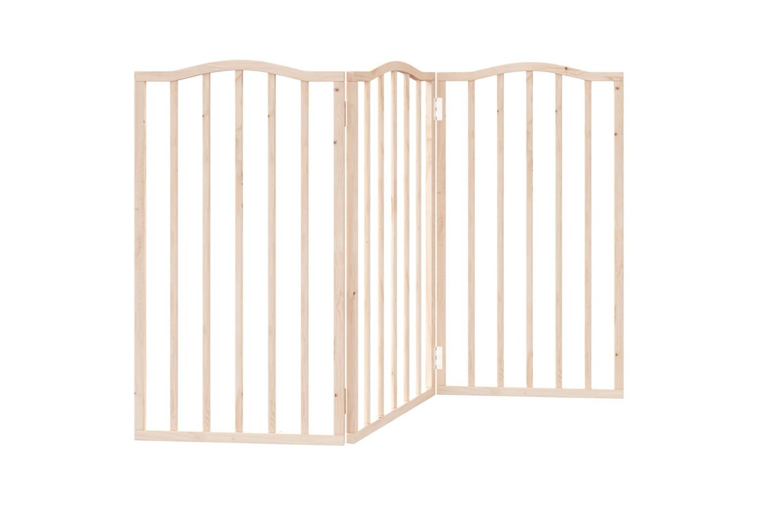 Vidaxl Dog Gate Foldable 3 Panels 150 Cmpoplar Wood-6