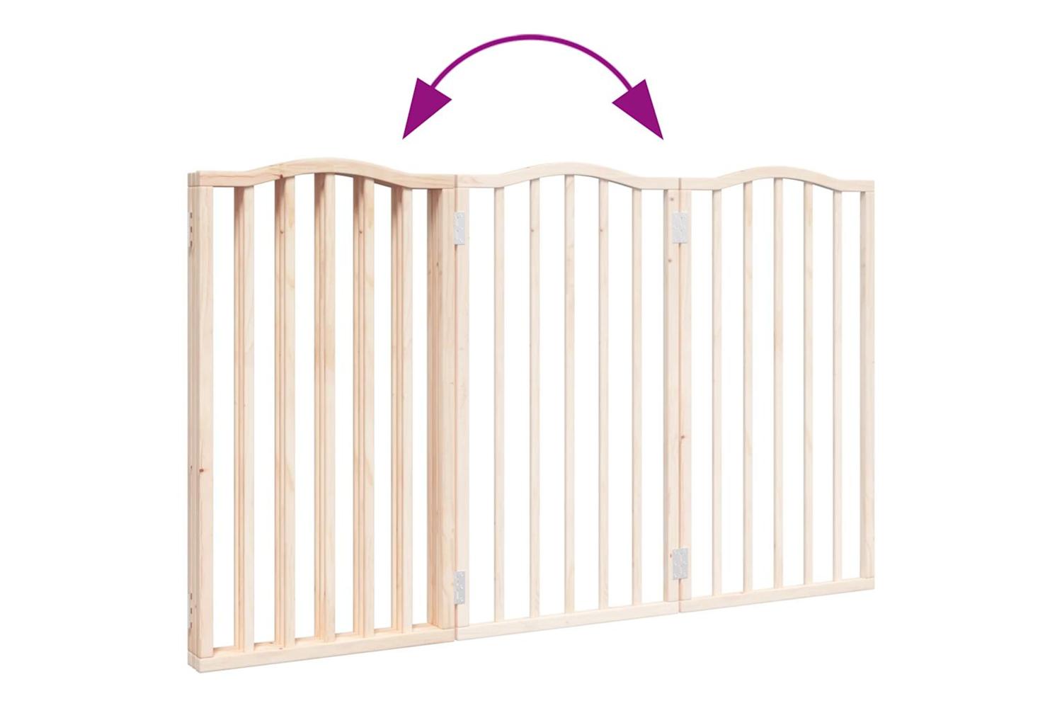 Vidaxl Dog Gate Foldable 3 Panels 150 Cmpoplar Wood-7