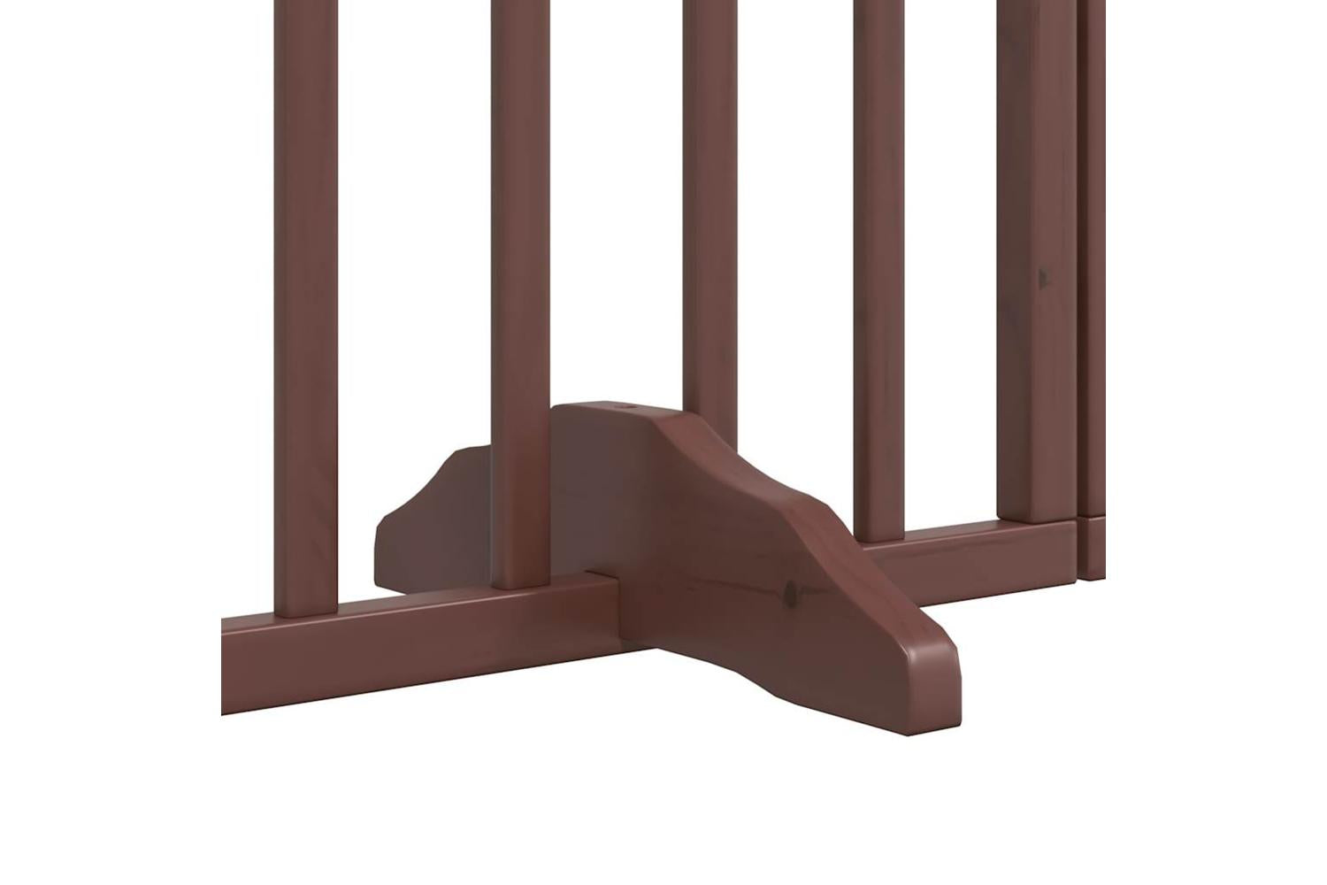 Vidaxl Dog Gate With Door Foldable 6 Panels Brown Oak 300 Cmpoplar Wood-9