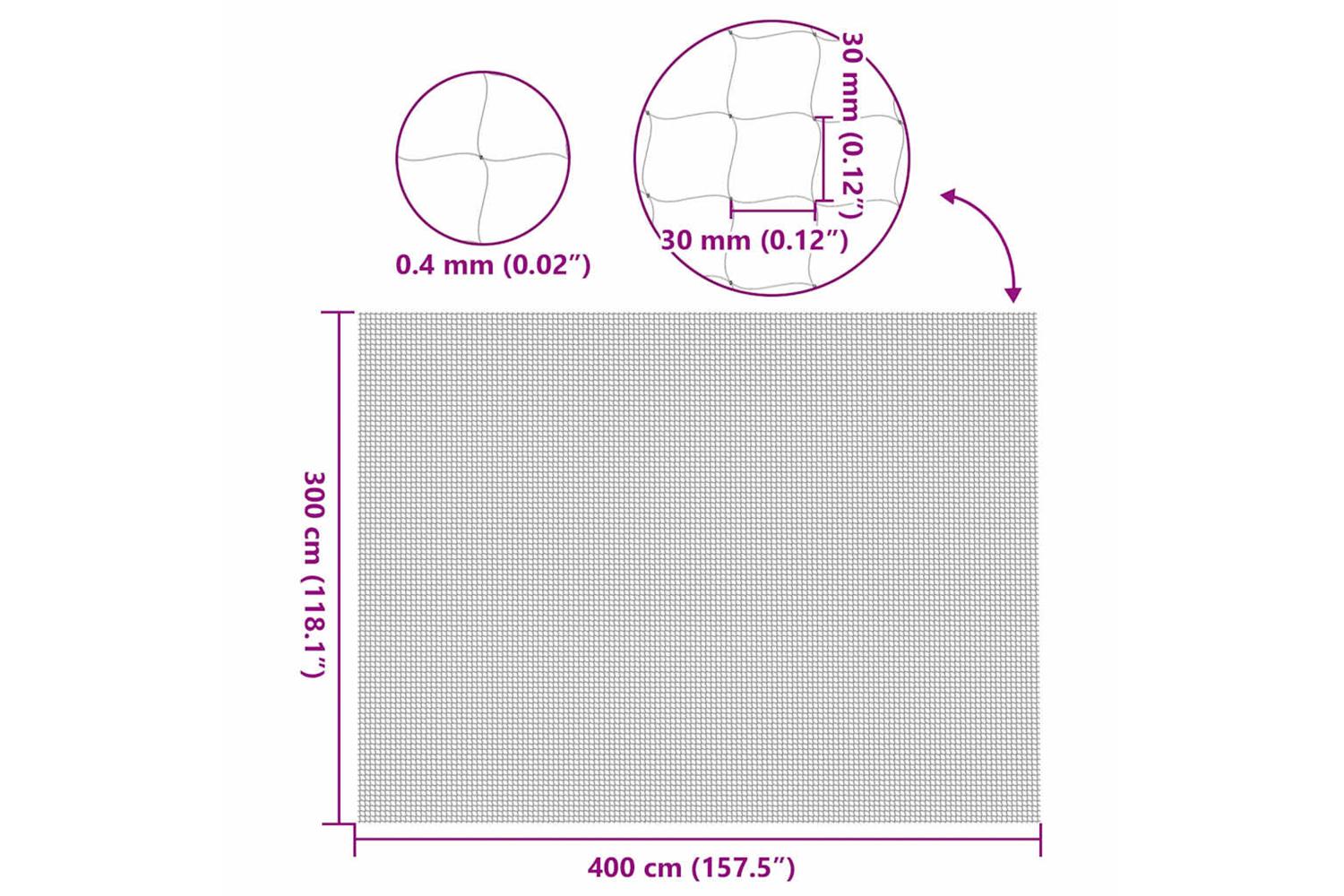 Vidaxl Cat Net Transparent 4x3 M Nylon-7