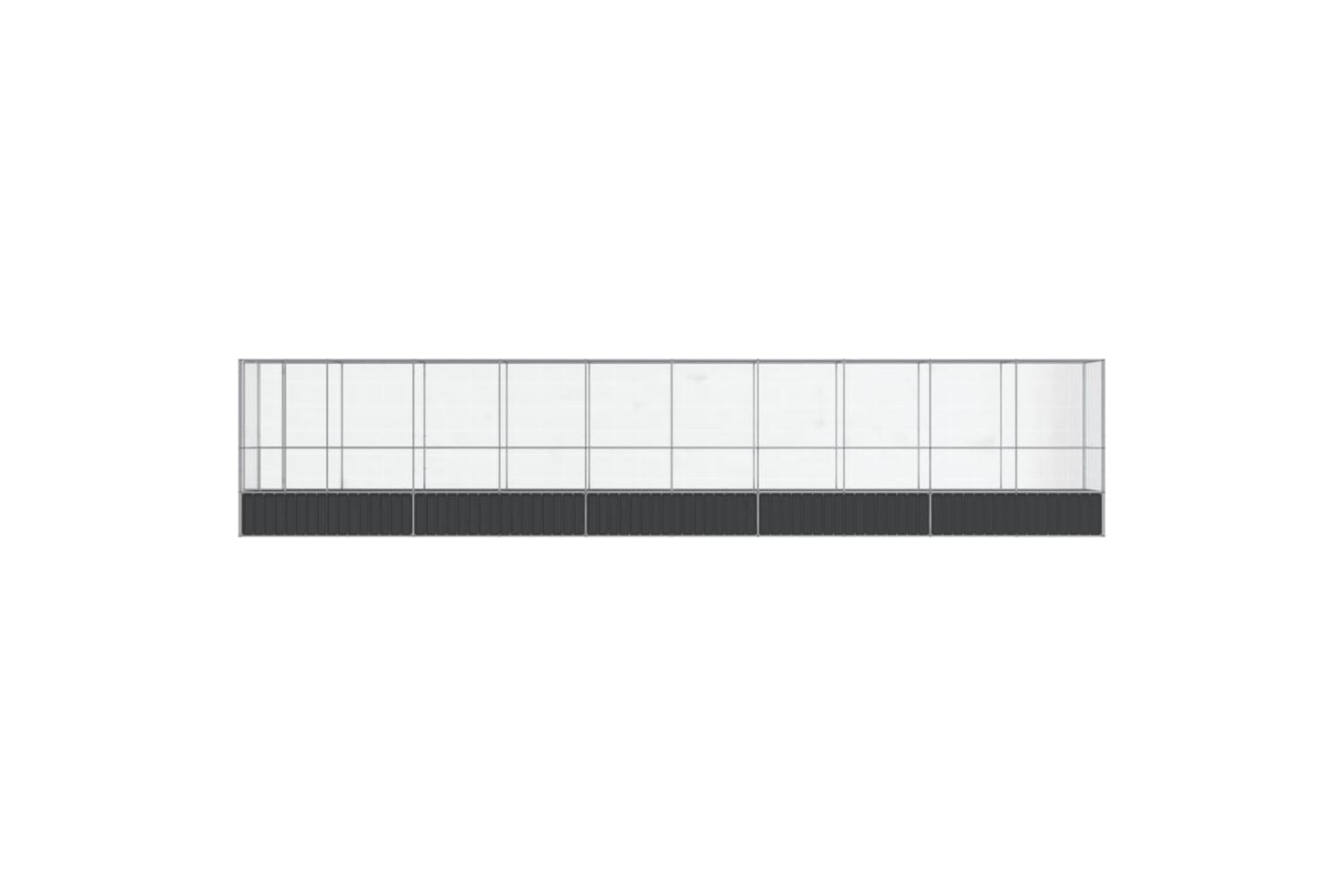 Vidaxl Aviary With Extension Silver 10425x107x212 Cm Steel-3