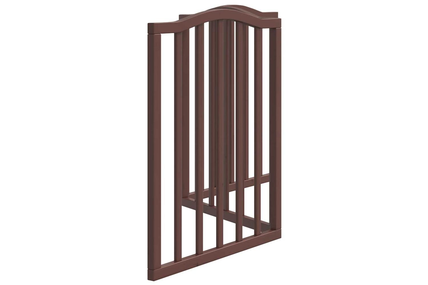 Vidaxl Dog Gate Foldable 3 Panels Brown Oak 150 Cmpoplar Wood-5