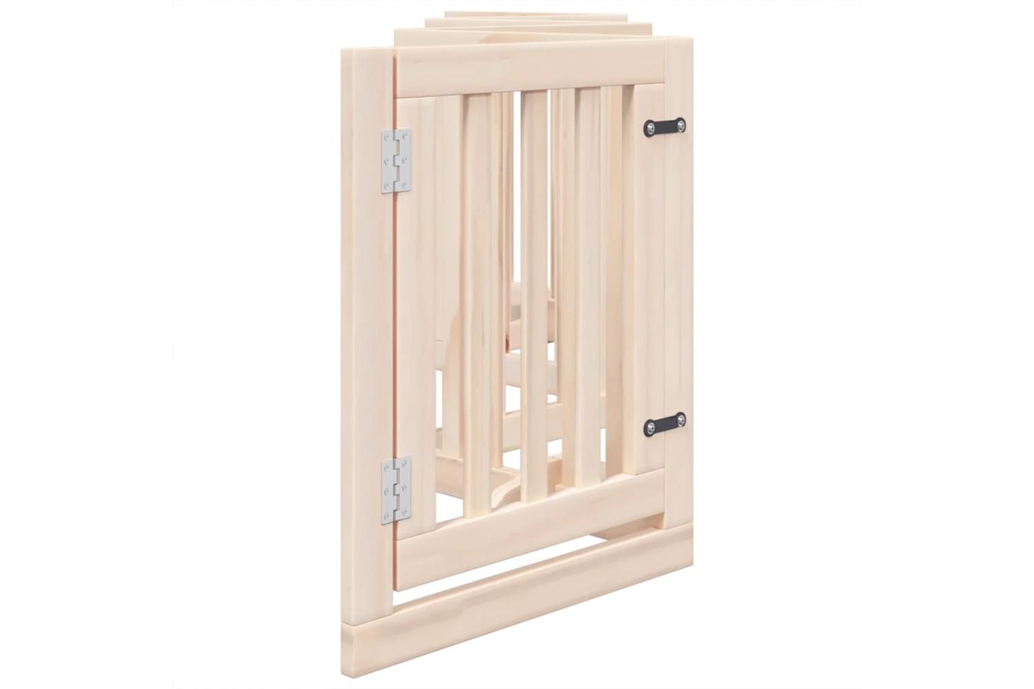 Vidaxl Dog Gate With Door Foldable 6 Panels 300 Cm Poplar Wood-5