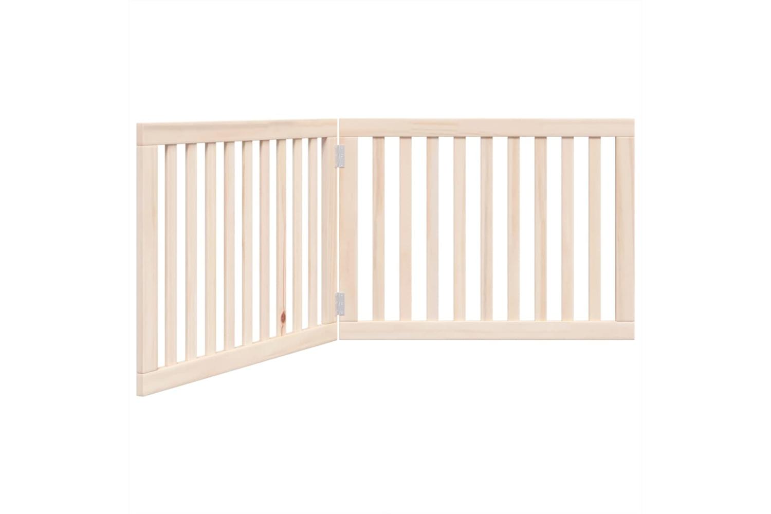 Vidaxl Dog Gate Foldable 2 Panels 160 Cm Poplar Wood-2