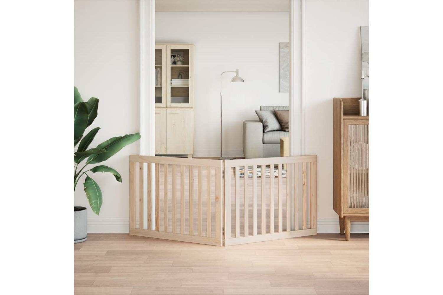 Vidaxl Dog Gate Foldable 2 Panels 160 Cm Poplar Wood-3